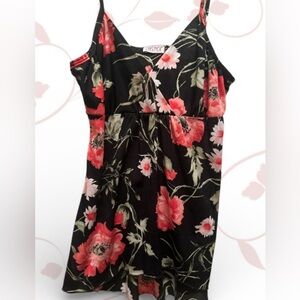 Lipstick Boutique Black and Pink Floral Dress